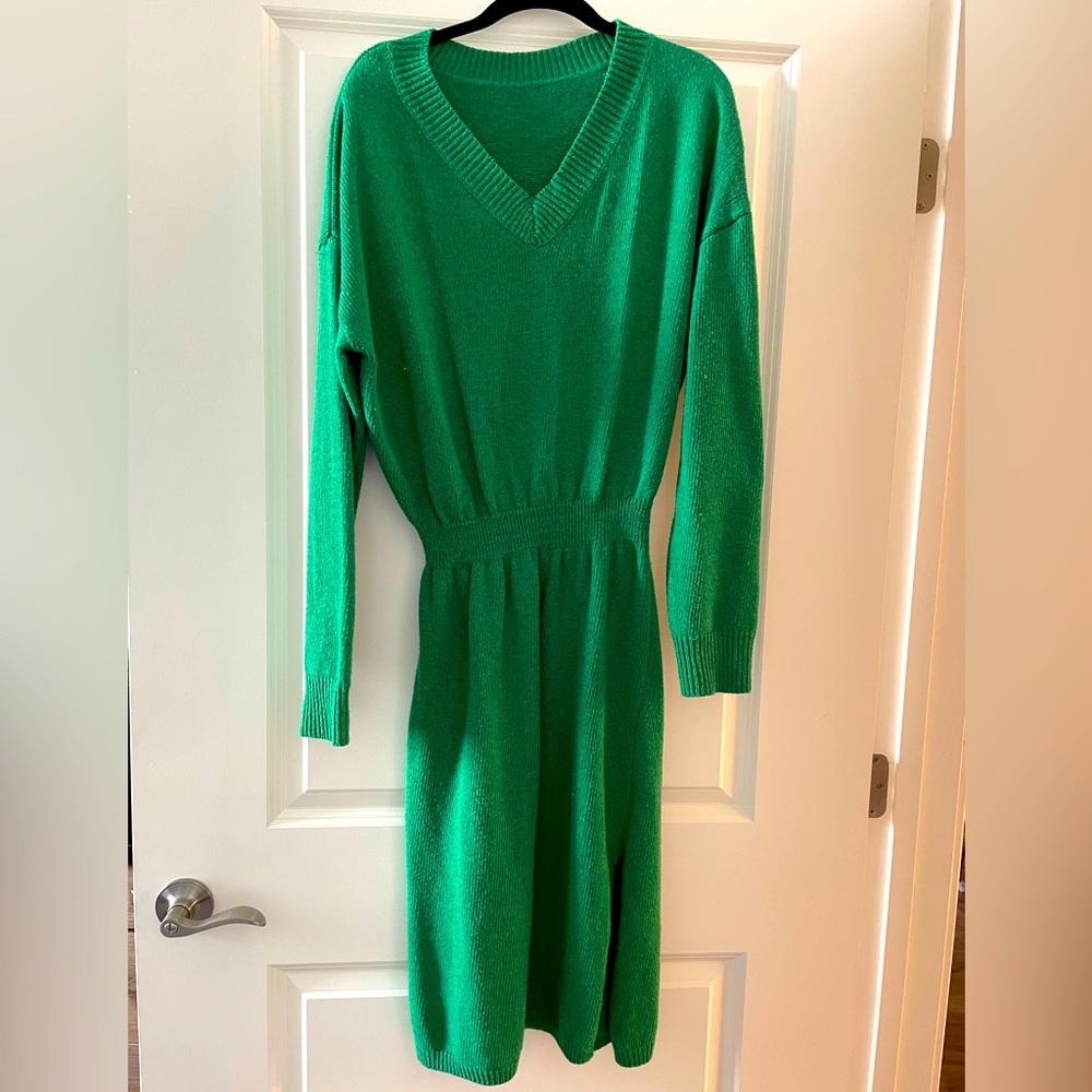 Shein Green Sweater Dress
